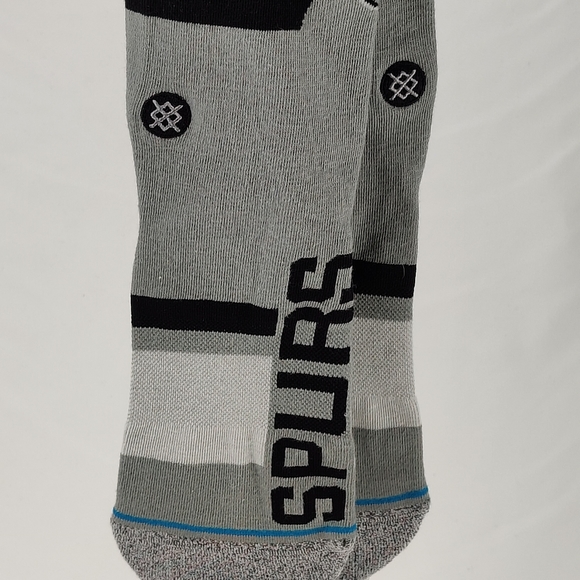 NWT Stance x NBA San Antonio Spurs SPURS SHORTCUT 2 Crew Socks Size M 6-8.5 - Picture 6 of 12